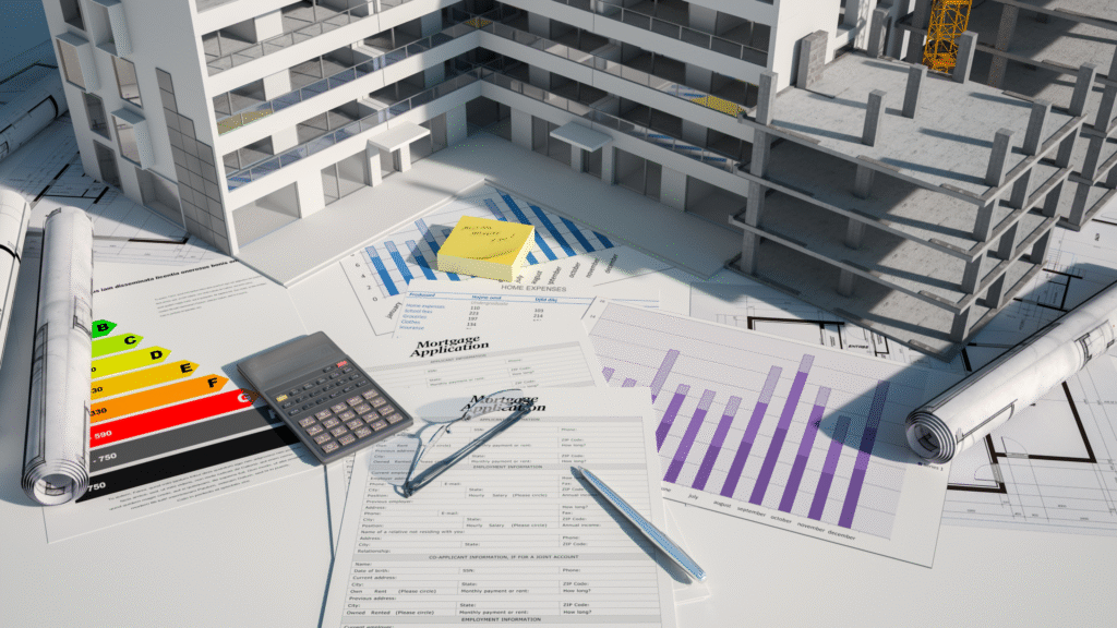 Architectural plans and mortgage documents for new off-plan property developments in Marbella – Quintessentia Property Advisors