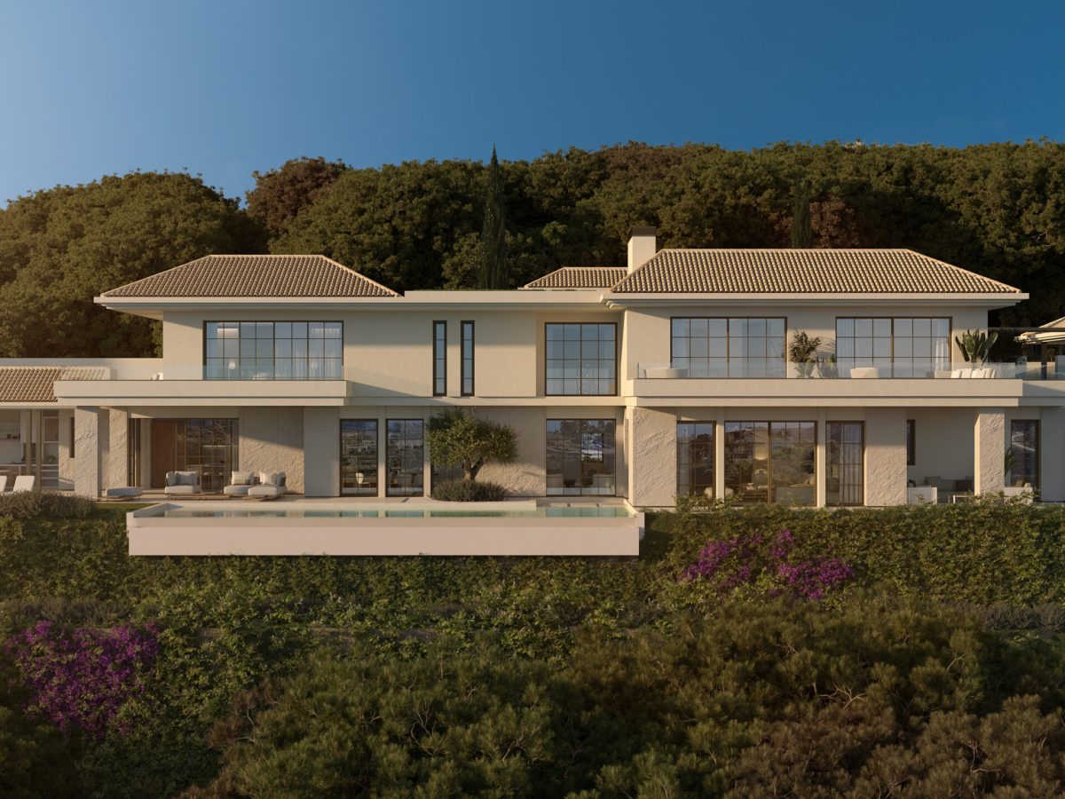 Elegant contemporary villa with panoramic views and infinity pool in El Quejigal, Marbella Club Golf Resort Benahavís.